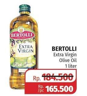 Promo Harga BERTOLLI Olive Oil Extra Virgin 1 ltr - Lotte Grosir