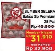 Promo Harga SUMBER SELERA Bakso Sapi SB Premium 25 pcs - Hypermart