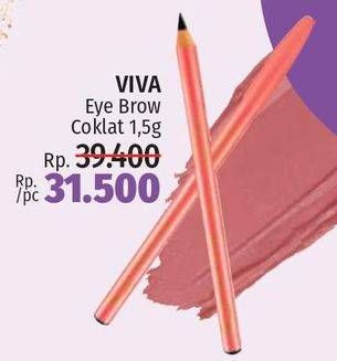 Promo Harga VIVA Eyebrow Pencil Brown  - LotteMart