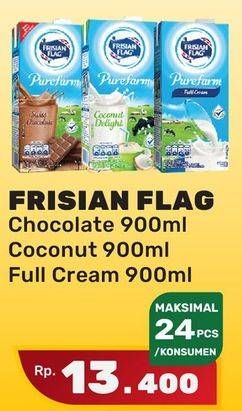 Promo Harga FRISIAN FLAG Susu UHT Purefarm Coconut Delight, Full Cream, Swiss Chocolate 900 ml - Yogya