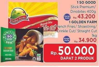 Promo Harga Paket 50rb (So Good Stick Premium + Golden Farm French Fries)  - LotteMart