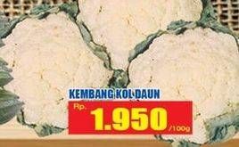 Promo Harga Kembang Kol Daun per 100 gr - Hari Hari