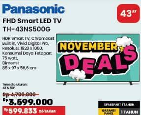 Promo Harga Panasonic TH-43NS500G FHD Smart LED TV  - COURTS