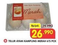 Promo Harga Telur Ayam Kampung Merah 6 pcs - Superindo