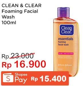 Promo Harga CLEAN & CLEAR Facial Wash Foaming 100 ml - Indomaret