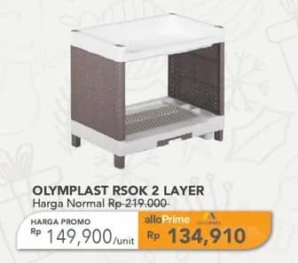 Promo Harga Olymplast Rak Piring RSOK 2 Tier  - Carrefour