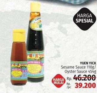 Promo Harga YUEN YICK Sesame Sauce 110 mL/ Oyster Sauce 454 g  - LotteMart