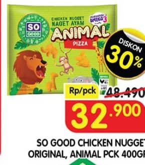 Promo Harga So Good Chicken Nugget Original, Animal 400 gr - Superindo