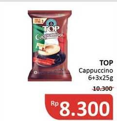 Promo Harga Top Coffee Cappuccino per 9 sachet 25 gr - Alfamidi