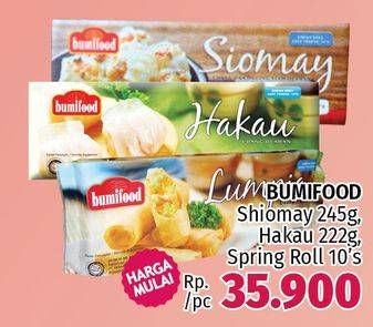 Promo Harga Bumifood Shiomay/ Hakau/ Spring Roll  - LotteMart