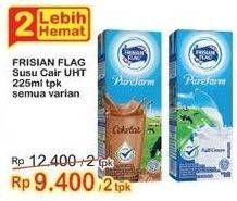 Promo Harga FRISIAN FLAG Susu UHT Purefarm All Variants 225 ml - Indomaret