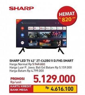 Promo Harga SHARP 2T-C42BG1i | Full HD Android TV 42"  - Carrefour