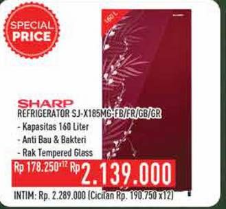 Promo Harga SHARP SJ-X185MG | Kulkas 1 Pintu  - Hypermart