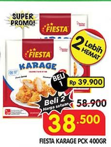 Promo Harga Fiesta Ayam Siap Masak Karage 400 gr - Superindo