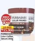 Promo Harga Purbasari Lulur Mandi Coffee Milk, Sakura Glow 200 gr - Alfamart