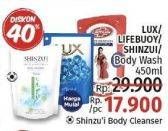 Promo Harga LUX/SHINZUI/LIFEBUOY Body Wash 450ml  - LotteMart