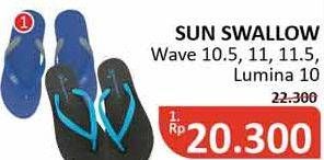Promo Harga SUN SWALLOW Sandal Jepit Pria 10-11  - Alfamidi