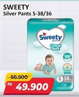 Promo Harga Sweety Silver Pants S38, S36 36 pcs - Alfamart