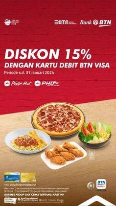 Promo Harga Diskon 15%  - Pizza Hut
