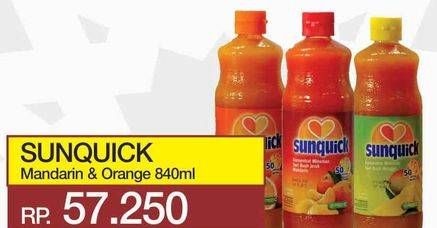 Promo Harga SUNQUICK Minuman Sari Buah Mandarin, Orange 840 ml - Yogya