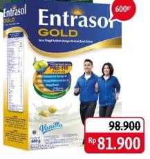 Promo Harga ENTRASOL Gold Susu Bubuk 600 gr - Alfamidi