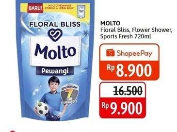 Promo Harga Molto Pewangi Floral Bliss, Flower Shower, Sports Fresh 820 ml - Alfamidi