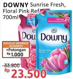 Promo Harga Downy Pewangi Pakaian Floral Pink, Sunrise Fresh 720 ml - Alfamidi