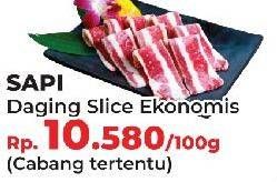 Promo Harga Daging Sapi Slice per 100 gr - Yogya