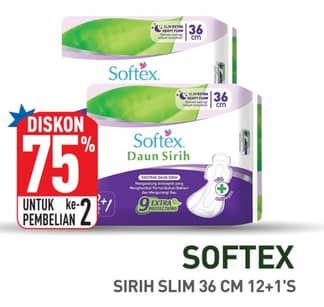 Promo Harga Softex Daun Sirih 36cm 13 pcs - Hypermart