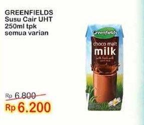 Promo Harga GREENFIELDS UHT All Variants 250 ml - Indomaret
