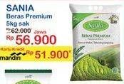 Promo Harga Sania Beras Premium 5000 gr - Indomaret