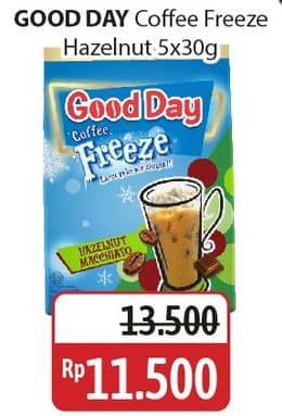 Promo Harga Good Day Coffee Freeze Hazelnut Macchiato per 5 sachet 30 gr - Alfamidi