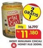 Promo Harga MONY Cincau Honey per 3 kaleng 300 ml - Superindo