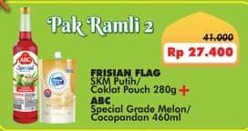 Promo Harga Frisian Flag Susu Kental Manis + ABC Syrup Special Grade   - Alfamidi