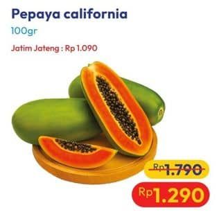 Promo Harga Pepaya California per 100 gr - Hypermart