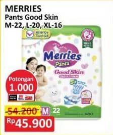 Promo Harga Merries Pants Good Skin XL16, M22, L20 16 pcs - Alfamart