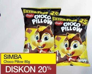 Promo Harga SIMBA Choco Pillow 80 gr - Yogya