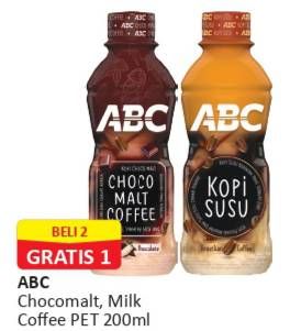 Promo Harga ABC Minuman Kopi Choco Malt Coffee, Milk Coffee 200 ml - Alfamart