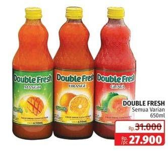 Promo Harga DOUBLE FRESH Drink Concentrate All Variants 650 ml - Lotte Grosir