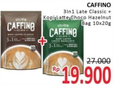 Promo Harga Caffino Kopi Latte 3in1 Classic, Choco Hazelnut 10 sachet - Alfamidi