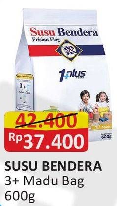 Promo Harga FRISIAN FLAG Susu Bendera 3 Plus Madu 600 gr - Alfamart