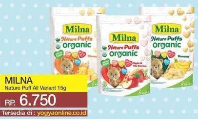 Promo Harga MILNA Nature Puffs Organic All Variants 15 gr - Yogya