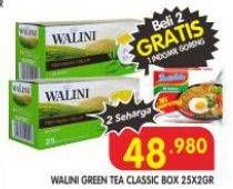 Promo Harga Walini Teh Celup Green Tea Classic Dengan Amplop 45 gr - Superindo