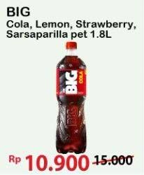 Promo Harga AJE BIG COLA Minuman Soda Cola, Lemon, Strawberry, Sarsaparilla 1500 ml - Alfamart