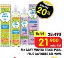 Promo Harga My Baby Minyak Telon Plus Lavender 90 ml - Superindo