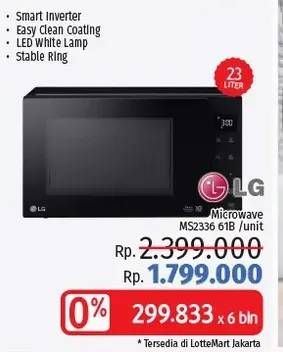 Promo Harga LG MS2336GIB Microwave  - LotteMart