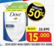 Promo Harga Dove Body Wash Deeply Nourishing 400 ml - Superindo