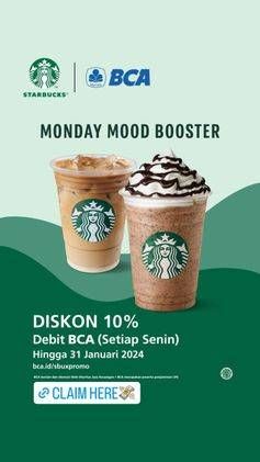 Promo Harga Diskon 10%  - Starbucks