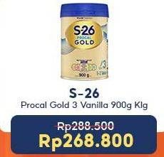 Promo Harga S26 Procal Gold Susu Pertumbuhan Vanilla 900 gr - Indomaret