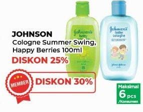 Promo Harga Johnsons Baby Cologne Summer Swing, Happy Berries 100 ml - Yogya